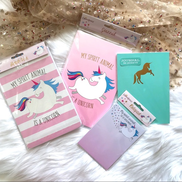 Other - Unicorn Stationary Set (4) Journal/Notebook/Pad